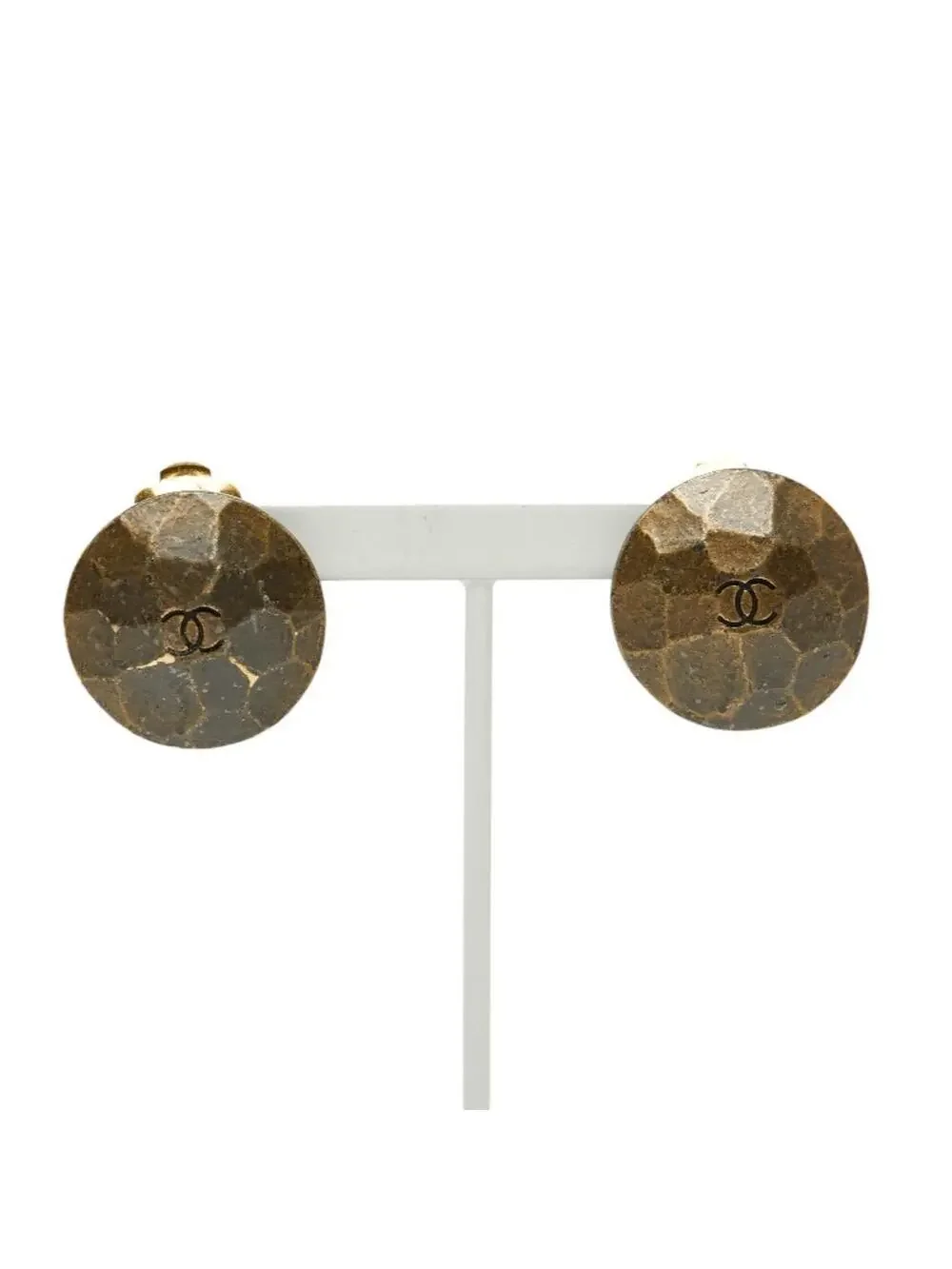 Chanel Cc Logo Round Clip-On Earrings #247022C54B
